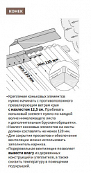 Конёк для Ондулина Смарт серый Конёк для Ондулина Смарт серый
